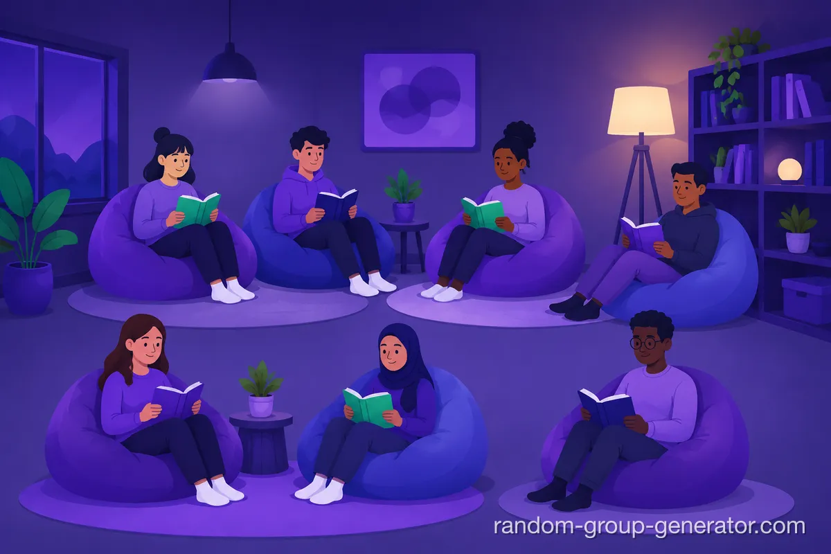 Pojok baca 6 orang, 2 baris